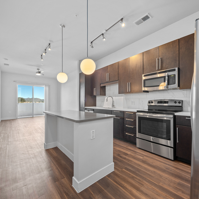 Broadstone Scottsdale Quarter – Kitchen and Living Area with Balcony Access