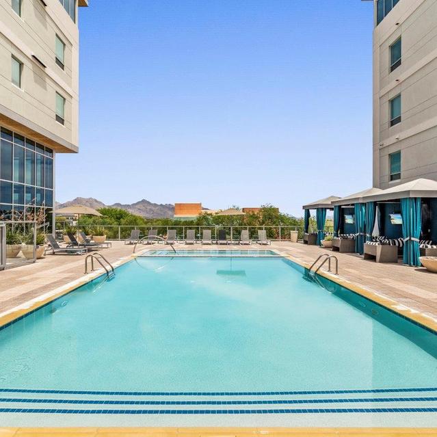 Broadstone Scottsdale Quarter – Scenic Pool Area with Mountain Backdrop