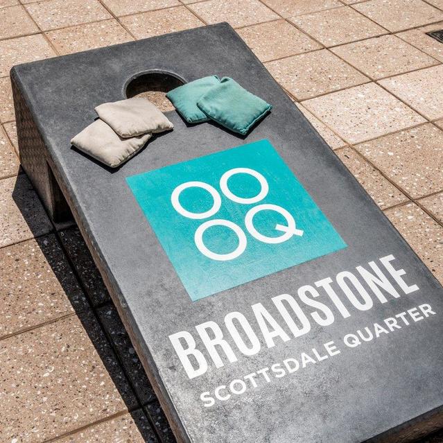 Broadstone Scottsdale Quarter – Branded Cornhole Setup